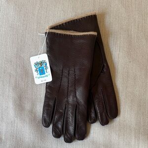 Portolano Dark Brown Leather Gloves